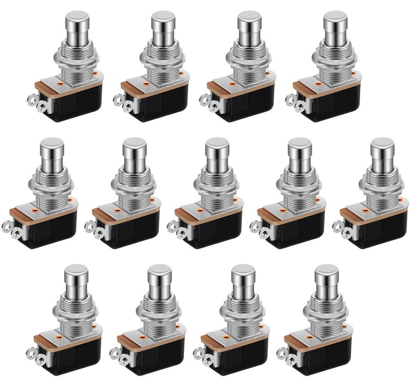 DAIERTEK 13pcs SPST Momentary Soft Touch Foot Switch Normally Open 2 PIN Stomp Box Push Button Footswitch for Guitar Effect Pedal - Image 1